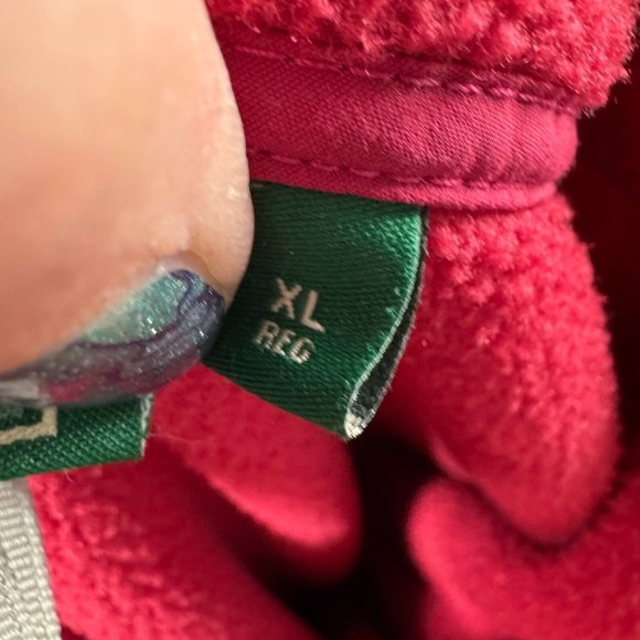 LL Bean Fleece Jacket Sweatshirt Womens XL Pink Zip Pockets Pullover Outdoor - Picture 6 of 12